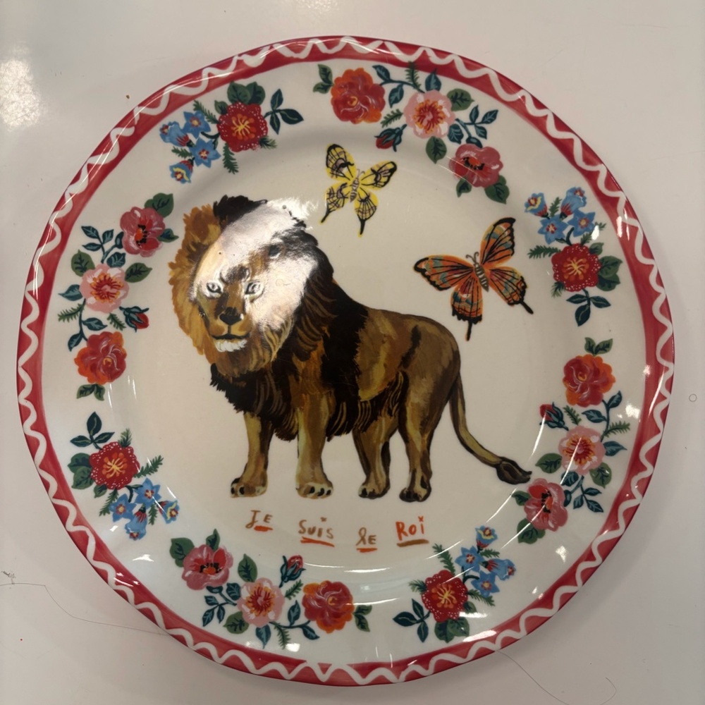 Anthropologie Nathalie Lete Lion Dinner Plate